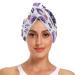 Purple Cat Feather Hair Towel 2 Pack Super Absorbent Hair Drying Towel Quick Dry Hair Turbans Head Towel with Button Twisty Wrap for Women Girls