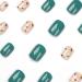 24pcs Short Oval False Nails Green Pink Flower Pattern Press on Nails - Nail Art Accessories for Women and Girls - Buy Online on GoSupps.com