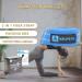 A AZURELIFE Premium 2-in-1 Yoga Mat Strap - Adjustable Carrier Sling & Stretch Bands in Blue - Buy Online on GoSupps.com
