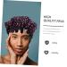 Satin Lined Shower Cap Set for Women - 4pc Flower Pattern Turbans | Washable & Stylish Hair Bonnets - Healeved - Buy Online on GoSupps.com