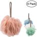 4 Pack Extra Large Bath Loofah Sponge Set - Mesh Pouf Scrubber for Shower, Pink White Blue Green - Buy Online on GoSupps.com