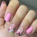 Press on Nail Short Square 24Pcs False Nails Acrylic Full Cover French Tips Nails with Colorful Daisy Flower Design Artificial Stick on Nails for Women and Girls Nail Art Manicure Decoration