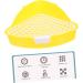 BELLIFFY Box Rabbit Toilet Ferret Litter Sand Bath for Hamsters Dwarf Hamster Toilet Bunny Potty Rat Plastic 25X19X10CM Yellow - Buy Online on GoSupps.com