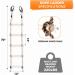Autofonder 6.6Ft Nylon Rope Ladder for Kids Outdoor Treehouse Ninja Warrior Obstacle Course - Premium Wooden Hanging Exercise Equipment - Buy Online on GoSupps.com