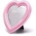 BinaryABC Heart Makeup Mirror Cosmetic Mirror Wall Desktop Small Mirror Bedroom Mirror (Light Pink)