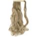 17" Long Curly Wavy Wrap Around Ponytail Clip in Hair Extensions One Piece Hairpiece Magic Tape in Pony Tail Extension for Women Ash Blonde mix Bleach Blonde - Buy Online on GoSupps.com