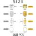 160 Pieces Barrettes Set Wig Braid Hair Extensions Hollow Embossed Hoop Ring DIY Punk Hip Hop Dreadlocks Hair Accessories - Buy Online on GoSupps.com