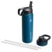 Thermoflask Double Stainless Steel Insulated Water Bottle with Two Lids, 24 Ounce, Cobalt Cobalt 24 oz