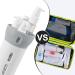 Chiveenido 4-in-1 Travel Dispenser Set | Refillable Shampoo & Toiletry Bottles - Pink & Gray - International Shipping - Buy Online on GoSupps.com