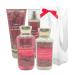 Bath & Body Works SUN-RIPENED RASPBERRY Deluxe Gift Set with a Red Bow for Holidays & Gifts - Shower Gel Mist Body Cream & Body Lotion - Full Size