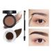 HJOPA 2 in 1 Eyebrow Cream and Powder Set | Long-lasting Waterproof Makeup in Natural Brown | Includes Brush and Card | 0.04 Ounce - Buy Online on GoSupps.com