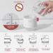 Portable USB Cool Mist Humidifier for Bedroom and Office - 2 Mist Modes, Auto Shut-Off, Soft Night Light - 500ML Grey - Buy Online on GoSupps.com
