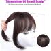 Clip On Bangs Human Hair Toppers Clip In Crown Toppers Hair For Women Straight Toupee Mid Part Wiglets Hairpieces for Mild Hair Loss Volume(Light Brown 25 cm) - Buy Online on GoSupps.com