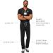 FIGS Cairo Cargo Scrub Pants for Men - Classic Straight Leg Fit - 9 Pockets - 4-Way Stretch - Anti-Wrinkle - Black - Regular Large - Buy Online on GoSupps.com