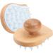Wooden Scalp Massager Shampoo Brush for Wet & Dry Hair Care - Shower Brush Scalp Scrubber with Soft Silicone Bristles for Dandruff Removal & Hair Growth - Buy Online on GoSupps.com
