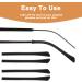 Aster 8 Pairs Anti-Slip Silicone Glasses Bracket Covers - Rubber End Caps for Sports & Reading Glasses (Black/Brown) - International Shipping Available - Buy Online on GoSupps.com