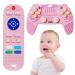 2PCS Silicone Baby Teething Toys Remote Control  Remote Control & Game Controller Silicone Teething Toy for Babies 6-12 Months (Pink)