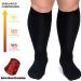 3 Pairs XXL Black Compression Socks for Wide Calf - 20-30 mmHg Knee High Stockings for Women & Men - Ideal for Nurses and Seniors - Buy Online on GoSupps.com