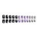 Premium Halloween Press on Nails - Short Black & Purple Ghost & Bat Designs - Full Cover 24 Pcs Easy Glue-On Nails for Women - Buy Online on GoSupps.com