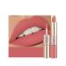 Nude Lipstick for Women - Matte Velvety Finish 2-in-1 Double Lip Tone Long-Lasting & Highly Pigmented Lip Gloss - Buy Online on GoSupps.com