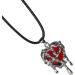 Shop Oralgos Irregular Heart Necklace - Trendy Crystal Collarbone Chain for Women & Girls - Fashionable Red Jewelry - Buy Online on GoSupps.com