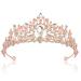 CURASA Rose Gold Tiaras and Crowns for Women Princess Queen Crown Birthday Crown for Women Girls Wedding Crown for Bride Crystal Headbands for Costume Party Quinceanera Prom Pageant Halloween