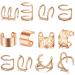 Diarypiece 12 Pcs Retro Advanced Sense Ear Bone Clip Without Pierced Metal Ear Cuff Jewelry Metal alloy - Buy Online on GoSupps.com