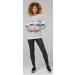 Zeta Ville Maternity Nursing Zipped Striped Sweatshirt 1110 - Light Grey Melange & Panther - Buy Online on GoSupps.com