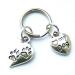 Silver Knight Dog Collar Charms Paw & I Love My Dog Hearts New Pet Gift Tag