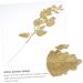 HOMSFOU 10pcs Simulated Leaves Christmas Leaves Stems Leaves Picks for Autumn DIY Craft Xmas Wreath Artificial Branches Bay Leaf Plant Christmas Garland Christmas Tree Glitter Powder Spray Golden 39x12cm - Buy Online on GoSupps.com