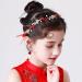 Drokit Red Crystal Flower Tiara Headpiece for Wedding - Elegant Bridal Forehead Accessory - Buy Online on GoSupps.com