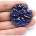 BIEYE 4PACK 45mm Blue Daisy Flower Round Glass Jewels for Stained Glass Crafting | Tiffany Style Window Hangings & Lampshades - Buy Online on GoSupps.com