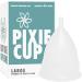 Pixie Soft Menstrual Cup - Most Comfortable Period Cups for Women with Tilted Cervix - Buy One We Give One - Includes Ebook Guide Flushable Wash Wipes Lube & Storage Bag - Tampon & Pad Alternative