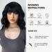OUFEI Black Curly Wig with Bangs - 13 Inches | Heat Resistant Synthetic Hair for Women - Perfect for Daily Wear, Parties, and Cosplay - Buy Online on GoSupps.com
