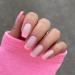 Sethexy Short Square False Nails French Press on Nails 24Pcs Acrylic Nails Stick on for Women and Girls Baby Pink