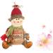SEWOART Bag Snowman Pocket Candy Heart Shape Linen Pouch Transparent Christmas Favor Party Window - Buy Online on GoSupps.com