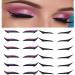 12 Pair Stick On Eyeliner Strips Stick On Glitter Eyeliner Stick On Eyeliner Glitter Double Eyelid Tape Eye Line Strip (Color : 12 Pairs-e)
