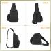 Huntvp Tactical Breast Pocket Military Shoulder Bag | Molle Army Crossbody Sling Pack for Travel Hiking & Camping - Type 5 Black - Buy Online on GoSupps.com