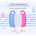 MUUZONING 4-Piece Silicone Travel Bottles Set - 98ml No-Leak Suction Cup with Transparent Bag | Perfect for Shampoo Cream & Body Care - Buy Online on GoSupps.com