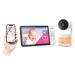 VTech Smart Video Baby Monitor RM7767HD Multi Colour Night Light With 7'' Display (Renewed) White