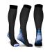 Zlyj 3 pairs of compression stockings compression socks for women and men protective socks compression running socks knee socks for fitness relaxation XL A
