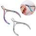 SVAASA Nail Clippers Nail Cuticle Nipper Scissors Stainless Steel Rainbow Tweezer Clipper Dead Skin Remover Scissor Plier Pusher Nails Tools (Color : Purple) - Buy Online on GoSupps.com