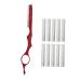 Fomiyes 11th holder for hair cutting tools hair forum hair scissors kamm thinning shaving ridge slim hair cutter double shaving ridge adjust rustproof steel household 17.5x2cm red