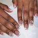 Short Press on Nails with Butterfly Charms - White French Acrylic Square Shape | Cute 24Pcs Stick-On Nails for Women - Buy Online on GoSupps.com
