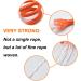 Magnet Fishing Rope with Hooks | Orange Nylon High Strength Cord | 65 Ft, 6mm Diameter - Buy Online on GoSupps.com