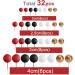 Astaron 32-Piece Tortendeko Balls Cake Topper Set | Mini Balloons for Wedding Baby & Birthday Parties (Red & Black) - International Shipping Available - Buy Online on GoSupps.com