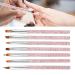 7pcs Nail Art Brush Set - Acrylic UV Gel Painting & Dotting Pens | Home Manicure Tools (Red) - International Shipping Available - Buy Online on GoSupps.com