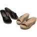 Alexis Leroy Women's Bow Slide Wedge Sandals 8-8.5 in Black - Hollow Out Detail, Buckle Closure - Buy Online on GoSupps.com