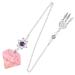 mookaitedecor Rose Quartz Resin Crystal Point Gemstone Reiki Healing Pendulums for Dowsing Scrying Divination Meditation Merkaba Star Dreamcatcher