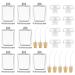 Enenes Glass Refillable Perfume Bottle 8Pcs Portable Square Empty Glass Perfume Gold Atomizer Bottle 30ml Spray Glass Bottle Atomizer Container(Gold)